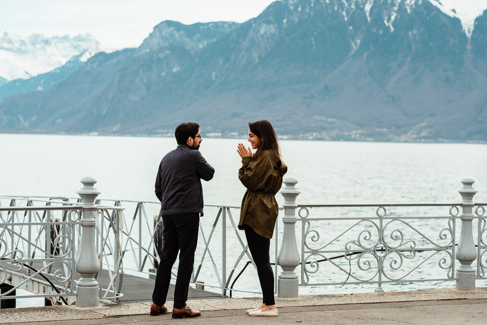 Swiss wedding proposal photographer