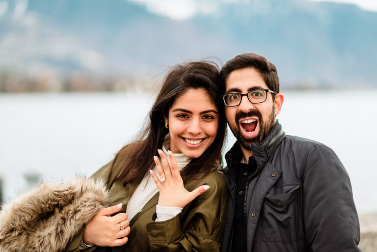 Swiss wedding proposal photographer